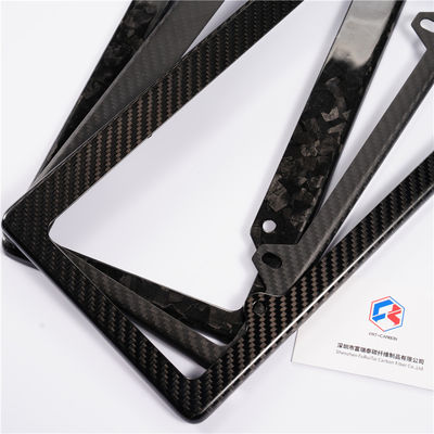 قاب صفحه گواهینامه فیبر کربن سفارشی سفید سیاه Twill درخشان لوکس سفارشی 32 * 16