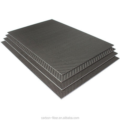 کارخانه بهترین فروش 3mm 3k ورق فیبر کربن لایه دار در پارچه فیبر کربن 200 * 300mm