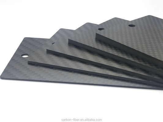 کارخانه بهترین فروش 3mm 3k ورق فیبر کربن لایه دار در پارچه فیبر کربن 200 * 300mm