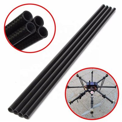 1 اینچ 1 2 اینچ لوله مربع فیبر کربن ماژول بالا 3k 50mm