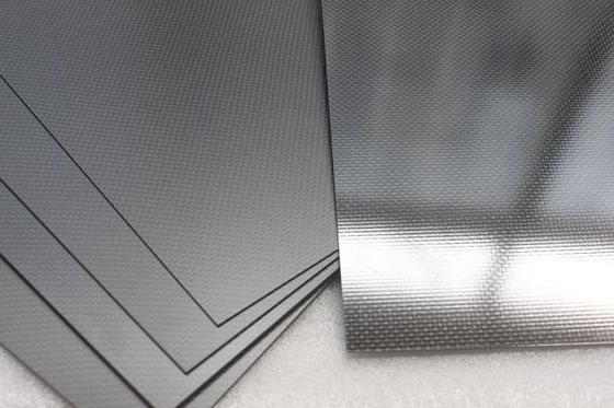 500X600mm وزن سبک و قدرت بالا 3K ساده فابر کربن درخشان